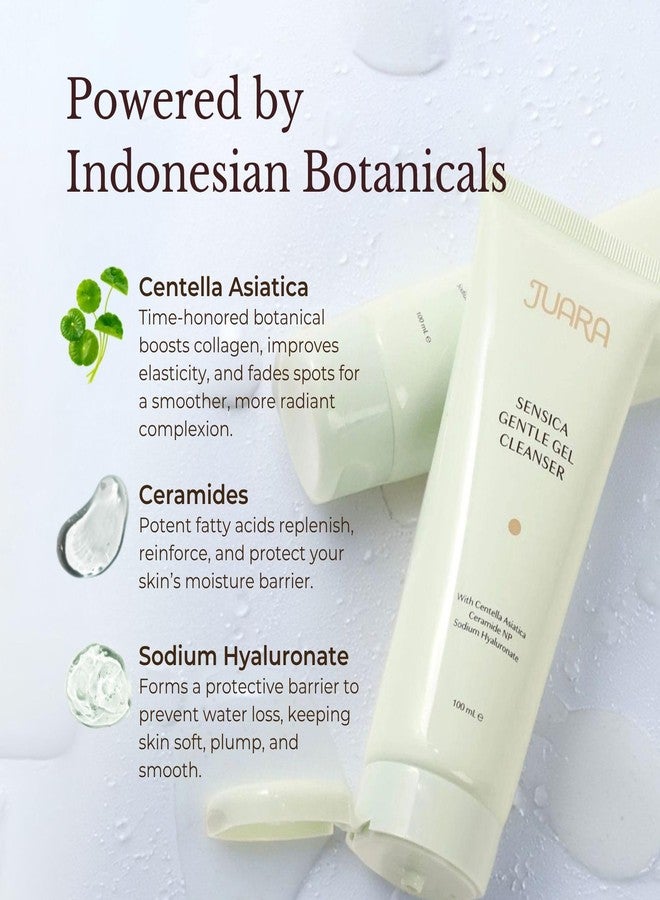 JUARA Sensica Gentle Gel Cleanser - Sulfate Free Face Wash for Sensitive Skin with Plant Extracts & MultiEx BSASM - Natural Daily Facial Cleanser, 3.3 oz - Image 4